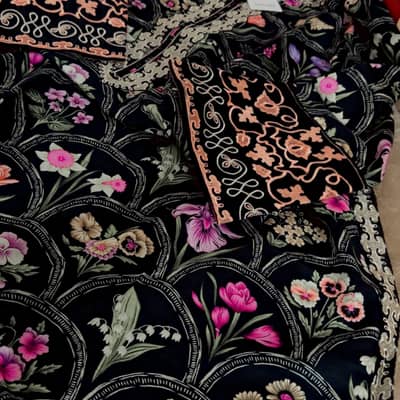 Black fresh saphire shirt 3950 long shirt embroidered 