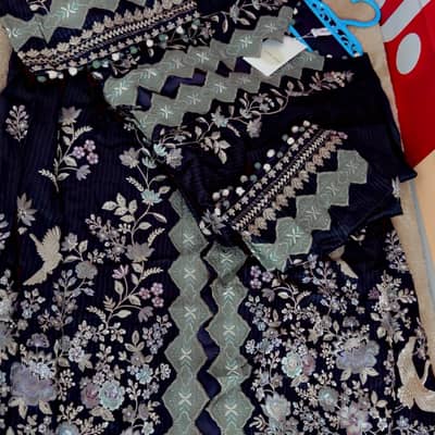 Purple long gown shirt 7800 long inner full Emb 