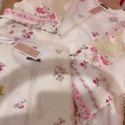 Long fresh shirt heavy embroidery 5500