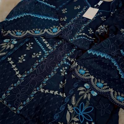 Ethnc embroidery blue shirt 5950