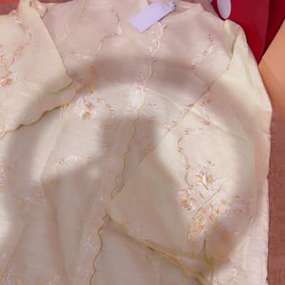 Ethnic new arrival shirt heavy embroidery lemon