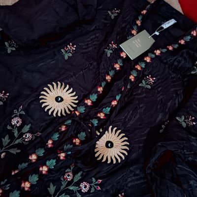 Ethnc hand emblish gown shirt 4350