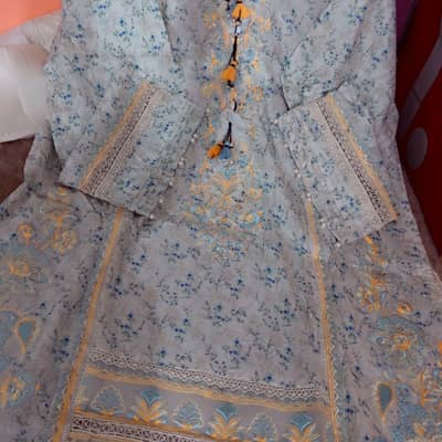 Multi heavy embroidery lawn 2 pc. Fresh suit 