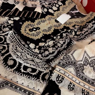 Black white 7800 kaftan shirt formal Ethnc 