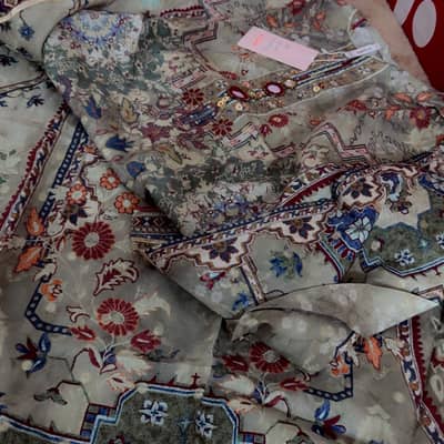 Ethnc gray kaftan shirt hand emblishment 6950