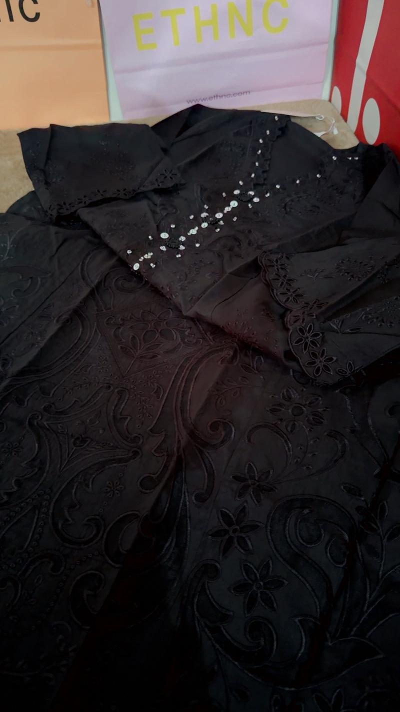 Black on black embroidered 7950