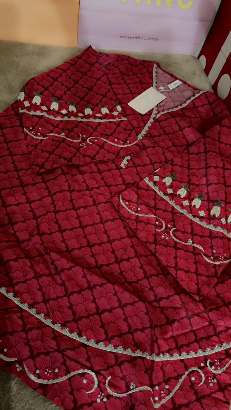 Red ethnic shirt