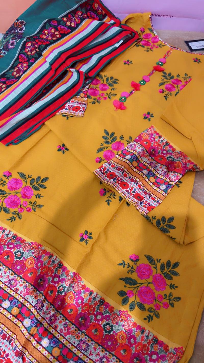 Heavy embroidery 3pc 
