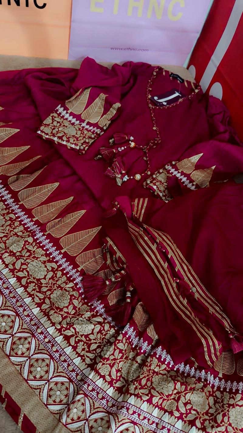 Maxi Mehroon 3pc 