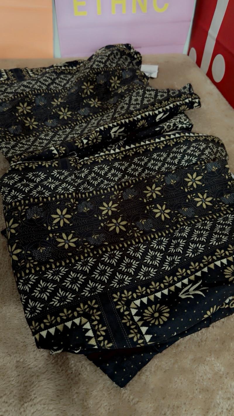 Winter shirt black soft slub 2950