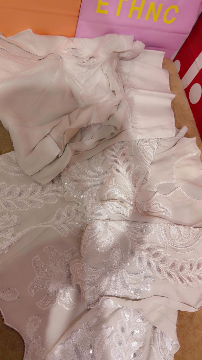 Ethnic formal luxury 2pc beige 8650 