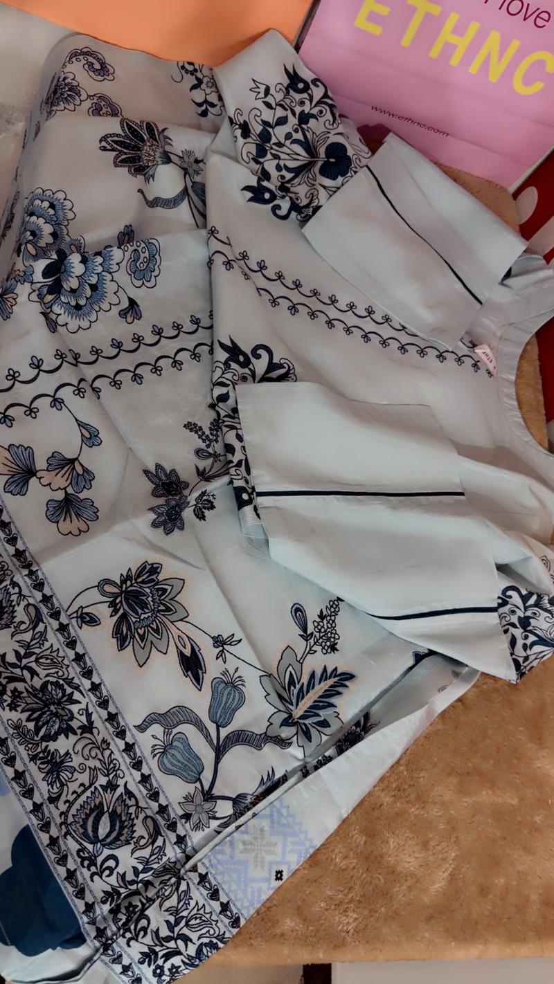 Aline frock sky blue long 3950