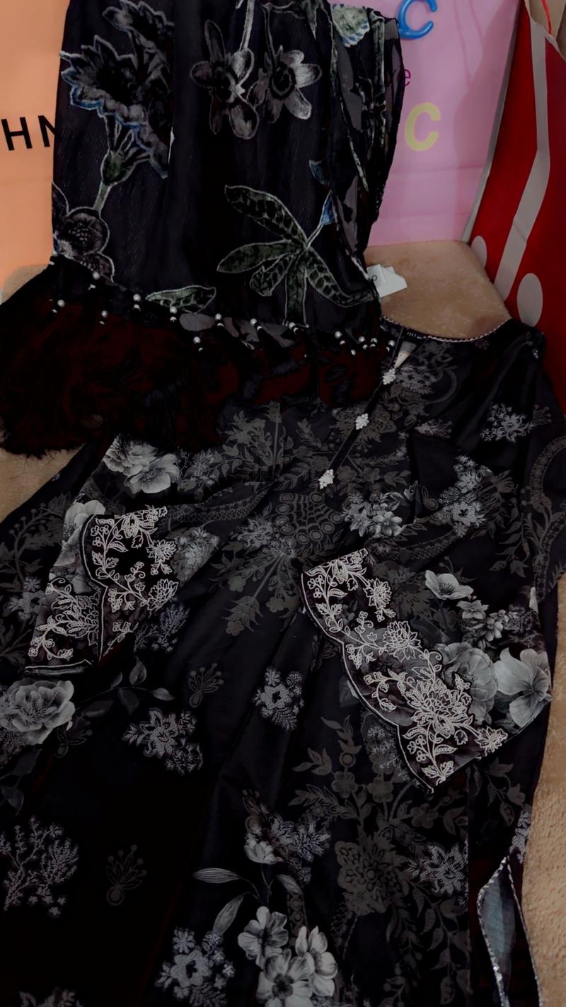 Black heavy Elish dupta dress