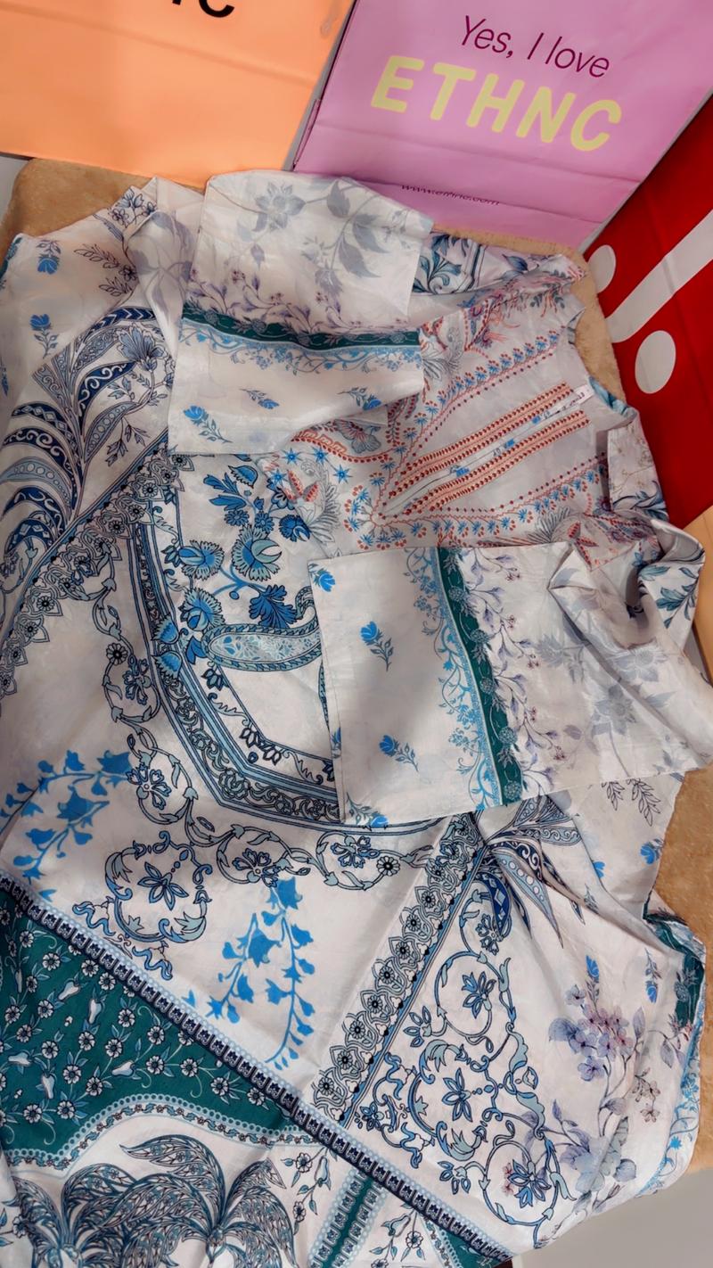 Blue frock shirt Aline lawn summer 4200