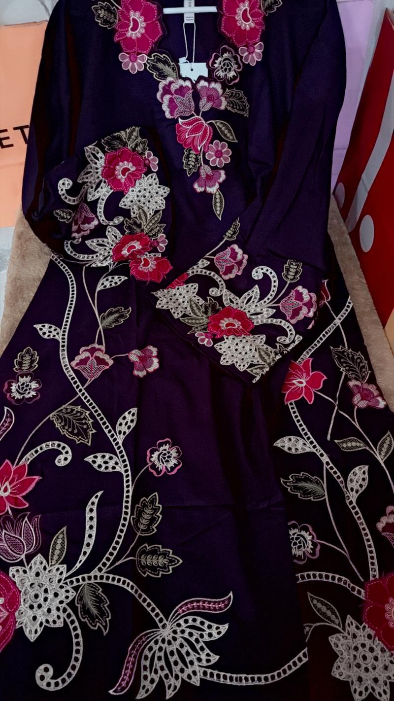 Ethnic new arrival long purple shirt 6450