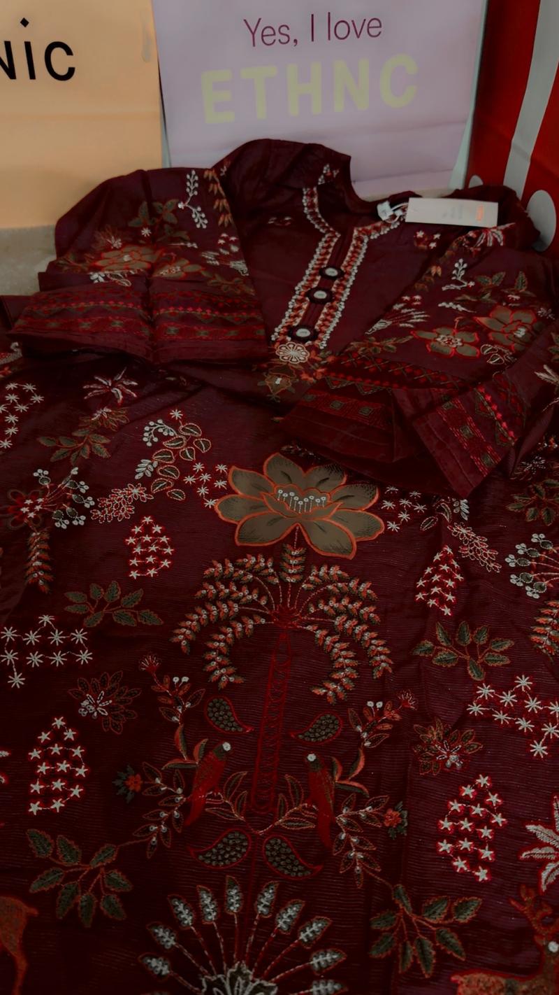 Mehroo. Full embroidery long kaftan shirt 6800