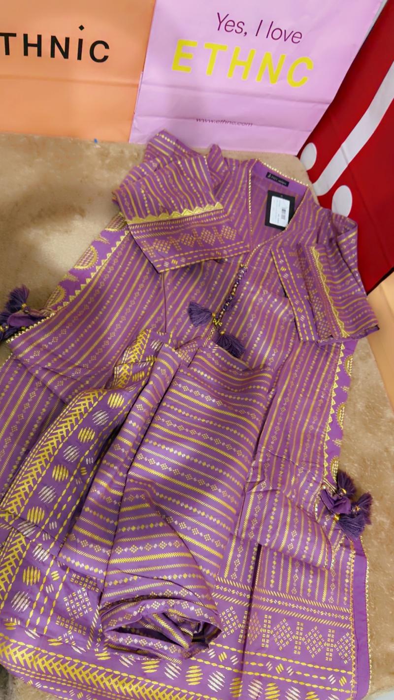 Purple Emb 2pc