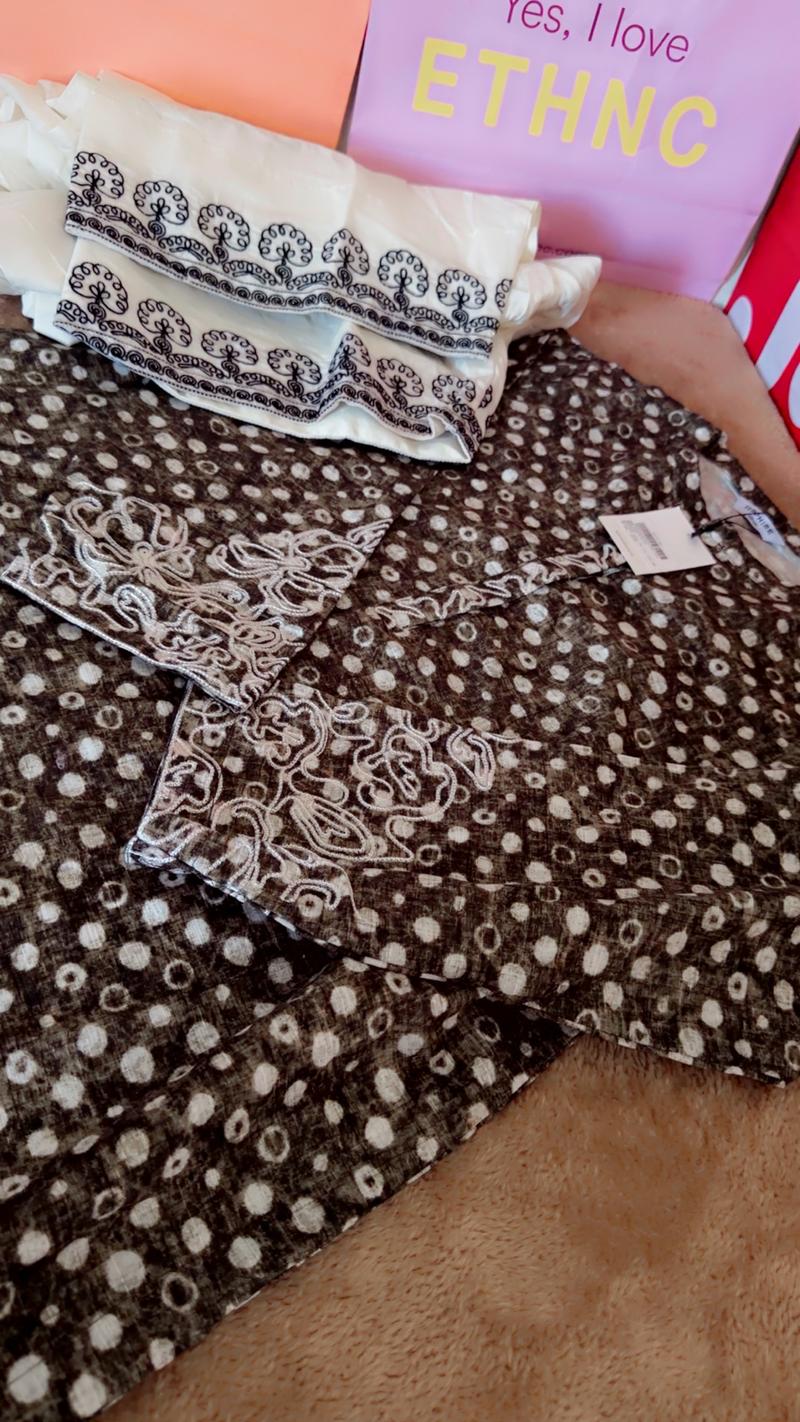 2pc fresh brown with polka dots 5900