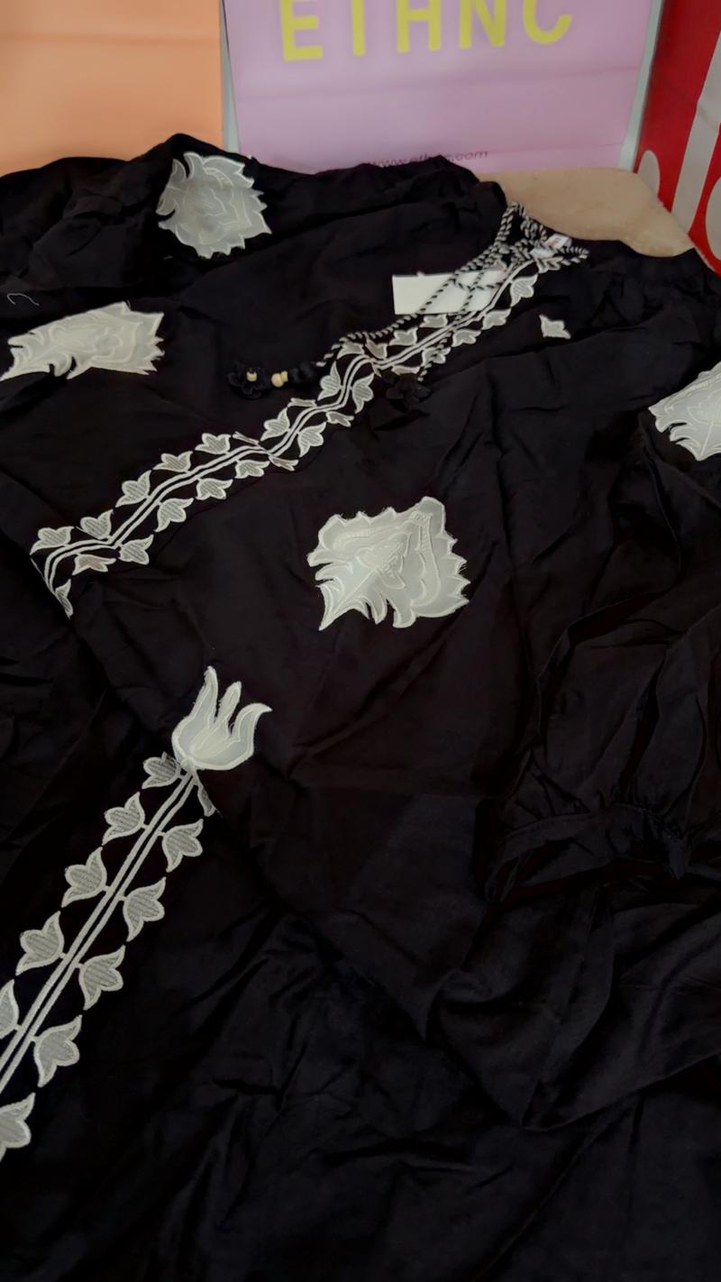 4950 Ethnc black frock