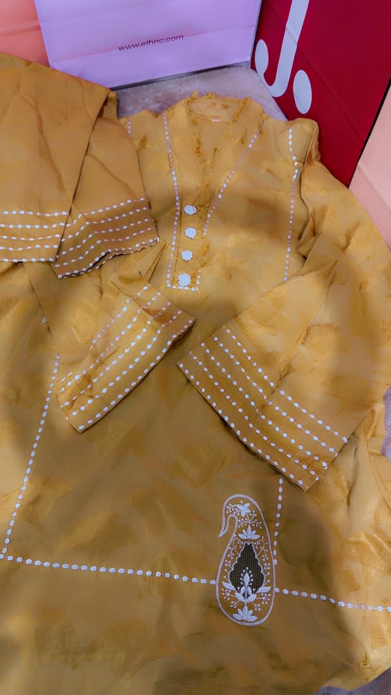 Yellow ethnic 2pc