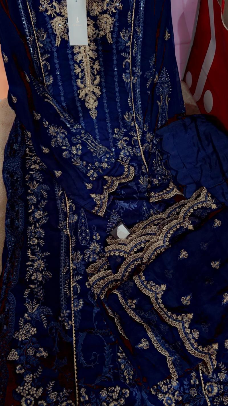 Luxury 3pc dress blue