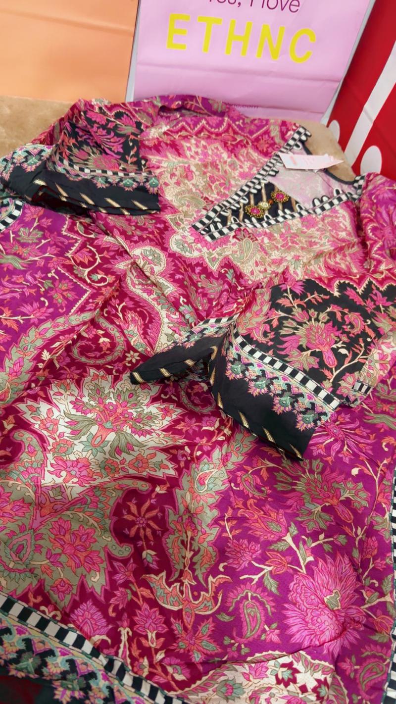 New arrival pink kaftan shirt with emblishment 7500