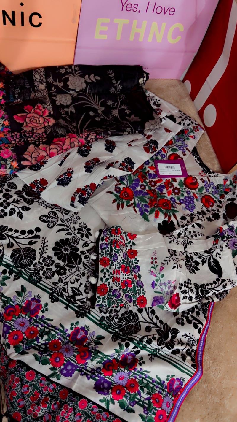 6950 multi white embroidery 3pc 
