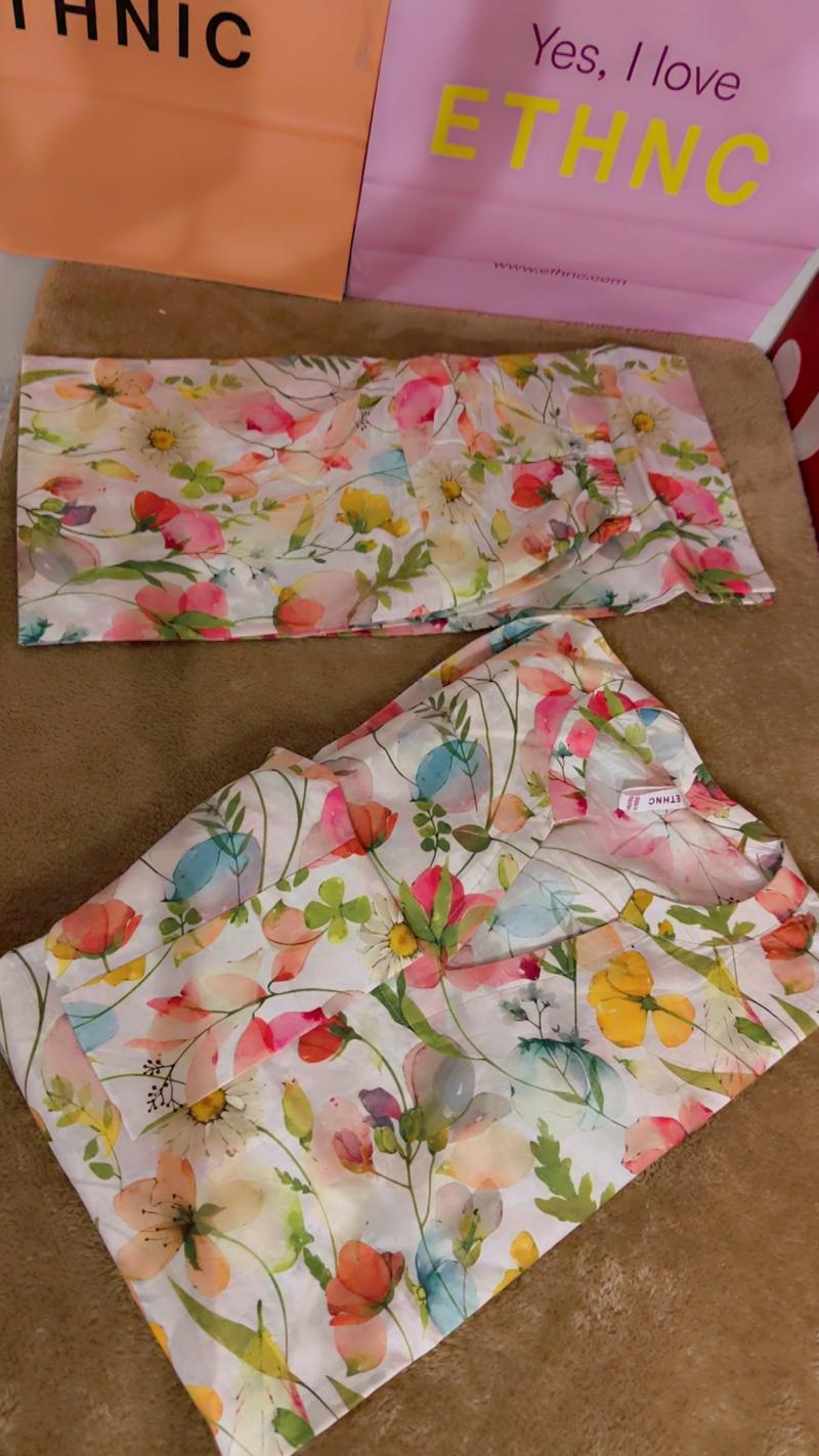 Lawn 2pc floral white 3450