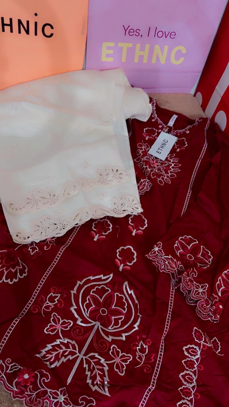 Mehroon 2pc Ethnc new arrival 7950