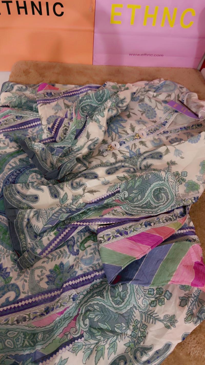Ethnic new arrival multi white kaftan shirt 