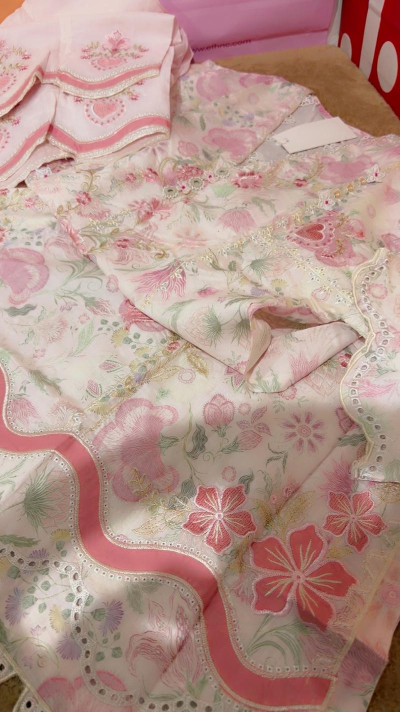 Pink 2pc floral Ethnc 8450