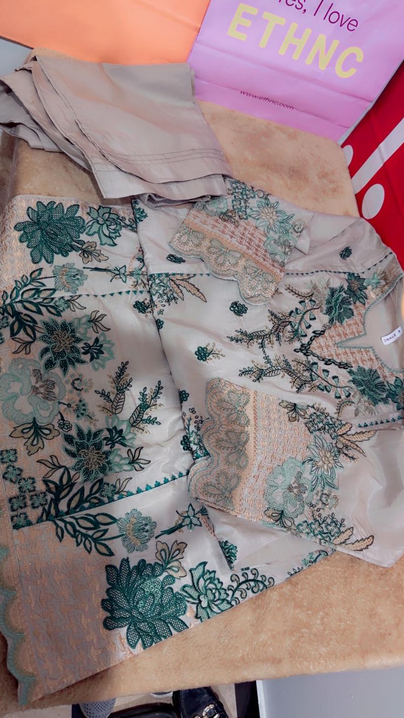 Summer gray green dress