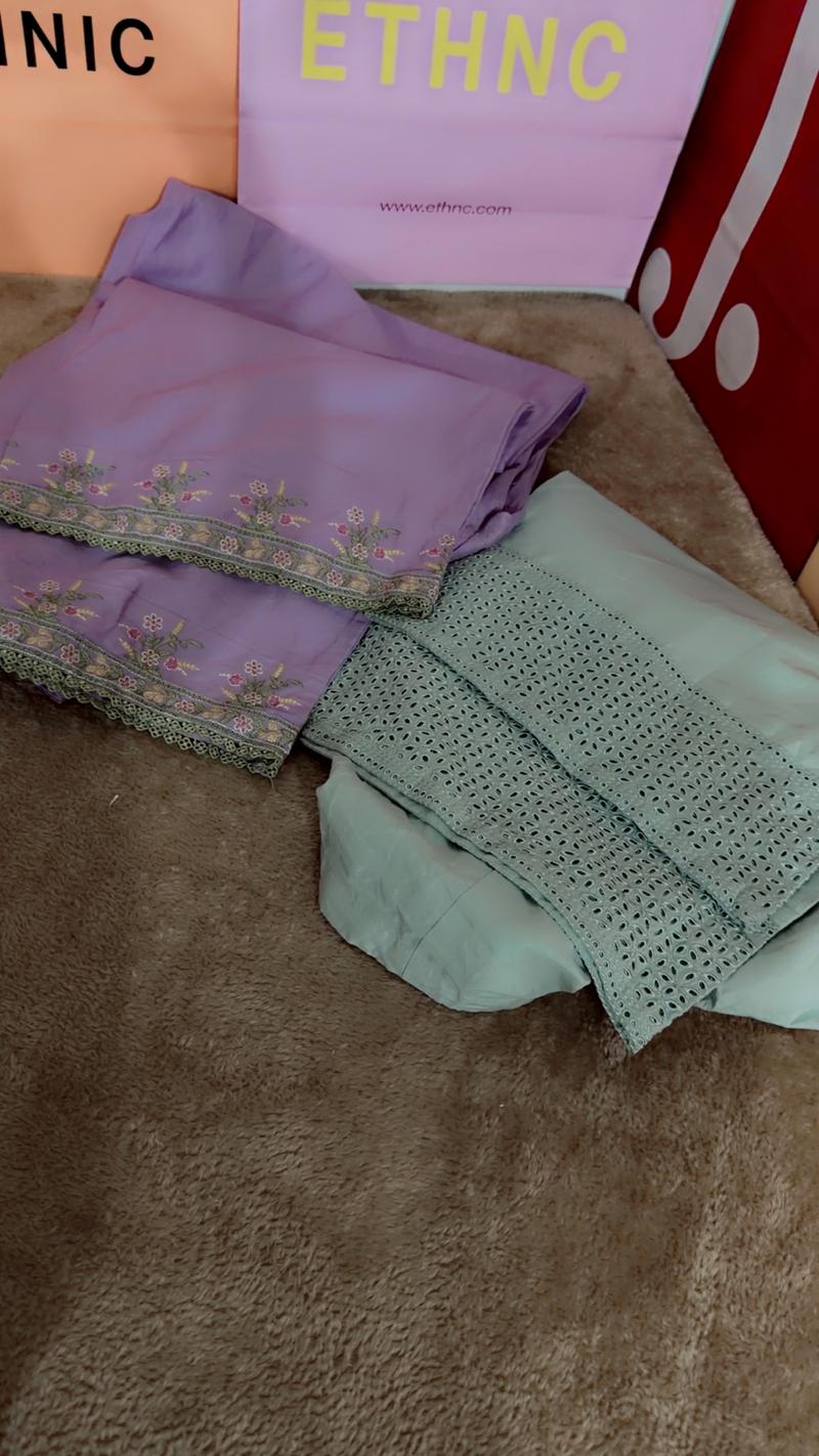 Lilac plus green shalwar 