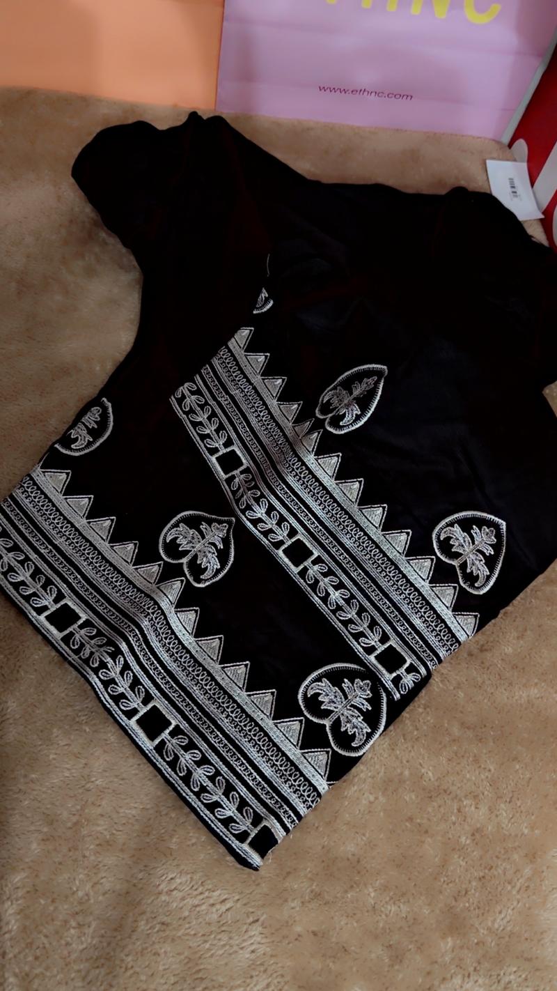 Farshi shalwar 2950 black embroidered 