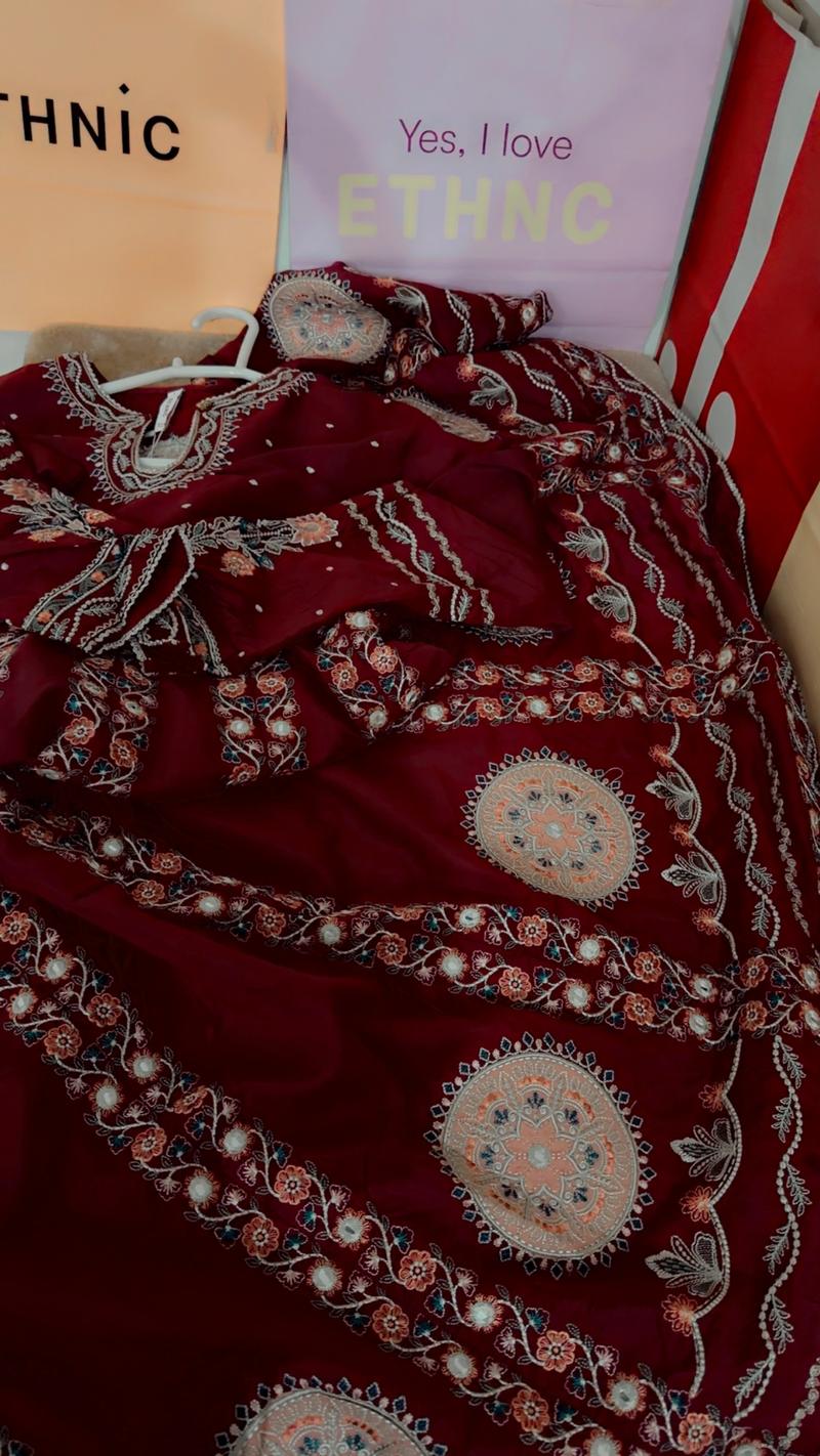 Ethnc maxi 11500 mehroon