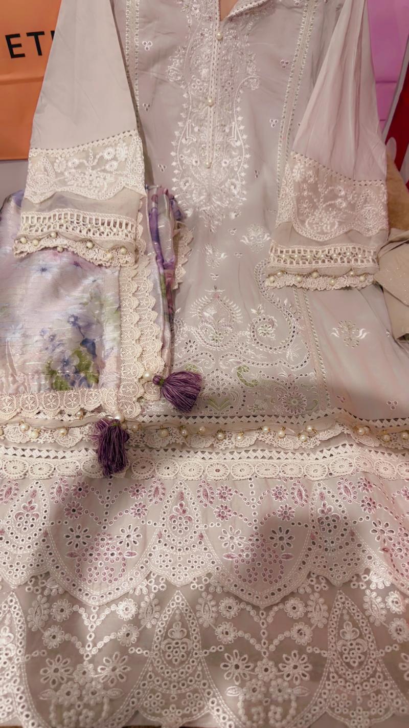Luxury lawn embellishment 3pc