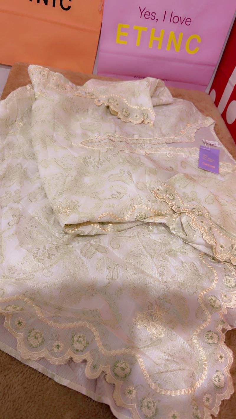Mint green kaftan 6350 Ethnc