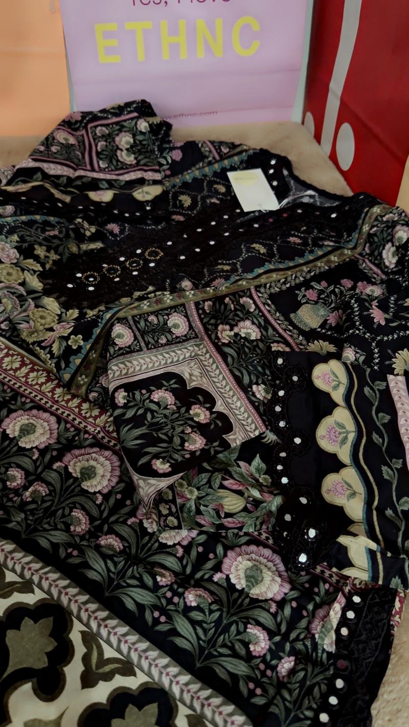 Ethnc black fresh shirt long 6350