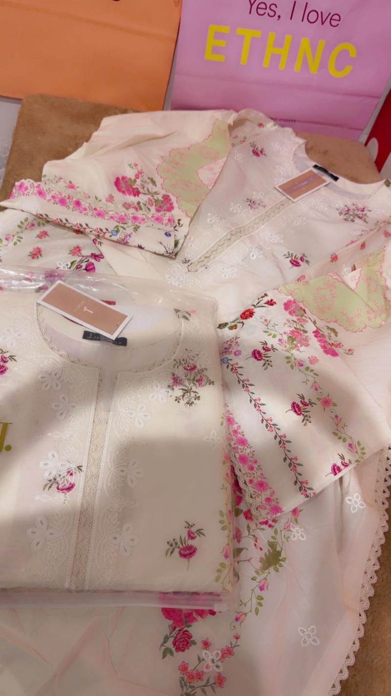 Long fresh shirt heavy embroidery 5500