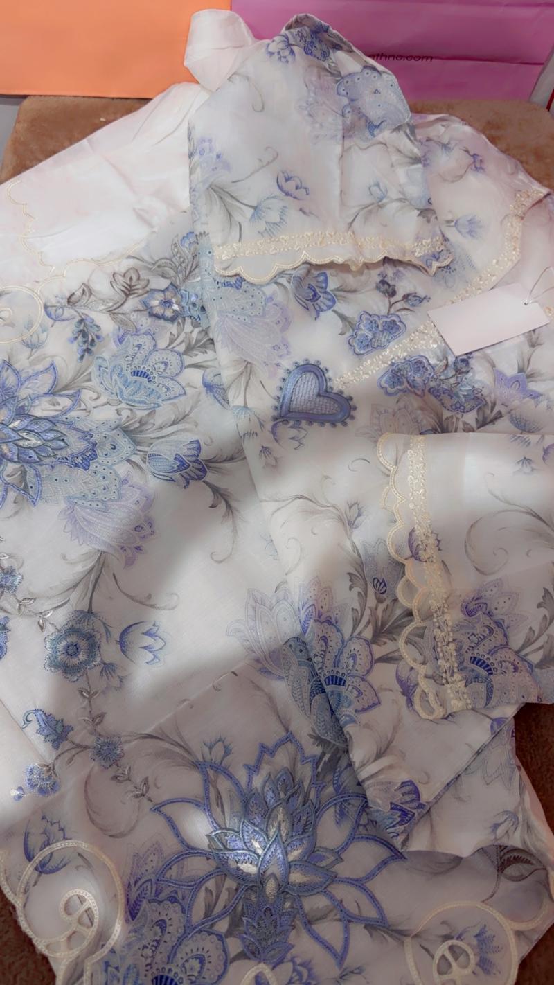 Ethnc new arrival sky blue white 7900