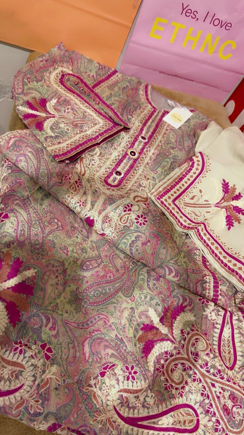 Ethnc new arrival pink 12500 no extra embroidery