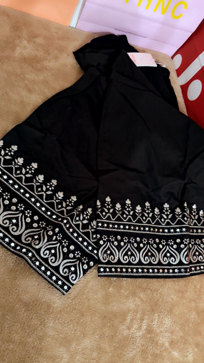 Black Ethnc fresh Farshi shalwar 2900