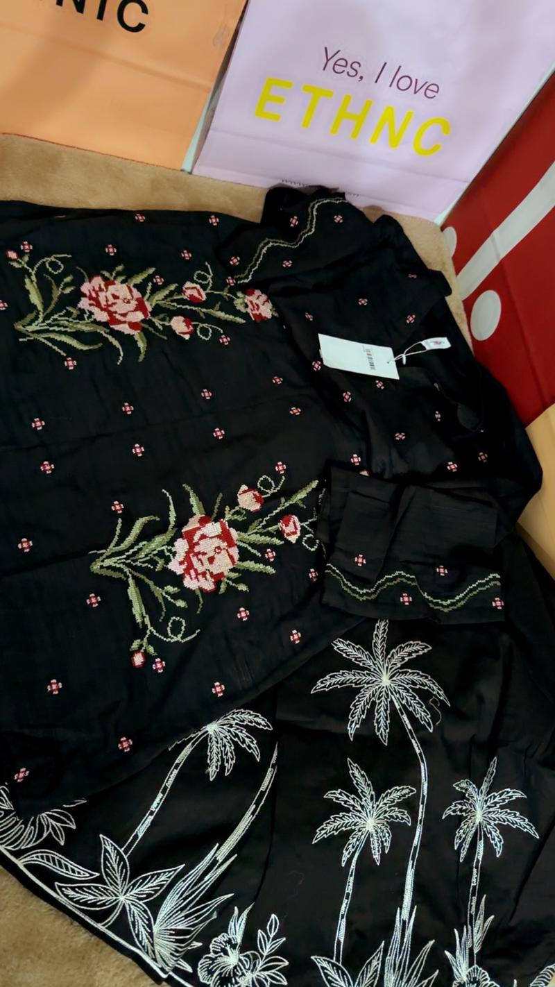 Ethnc new arrival black with black henavy shalwar 6500