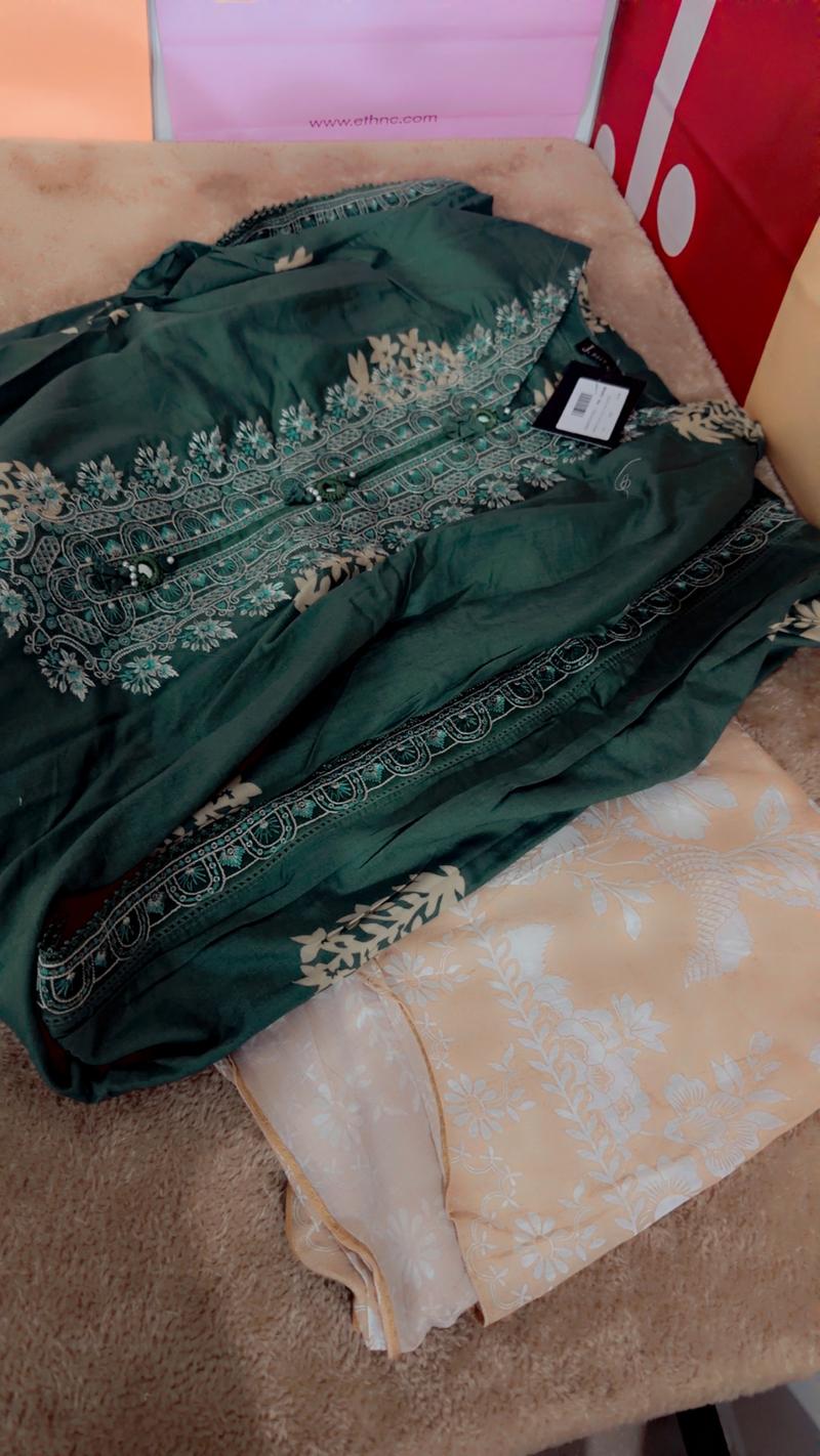 3950 Green 2pc shirt dupta