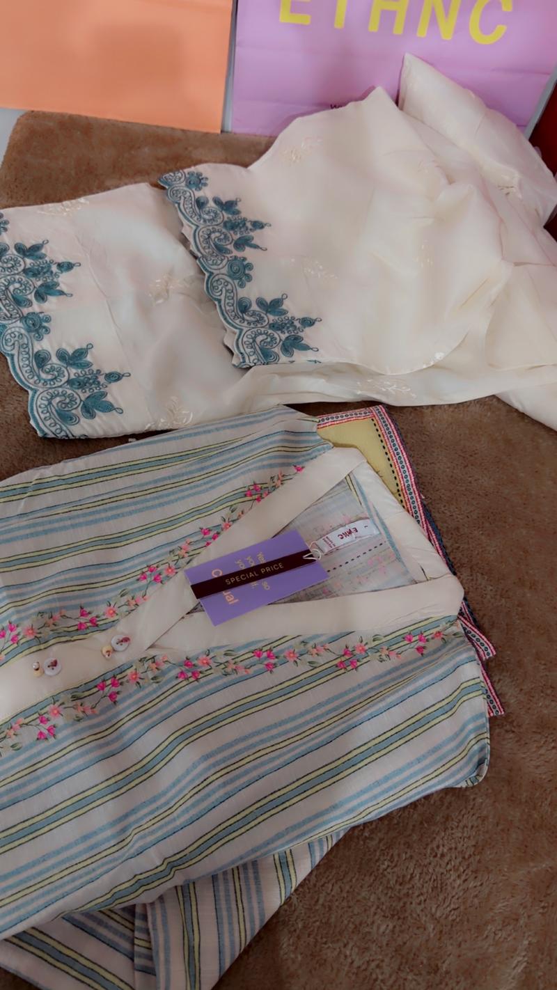 New arrival 2pc Ethnc multi embroidery shalwar