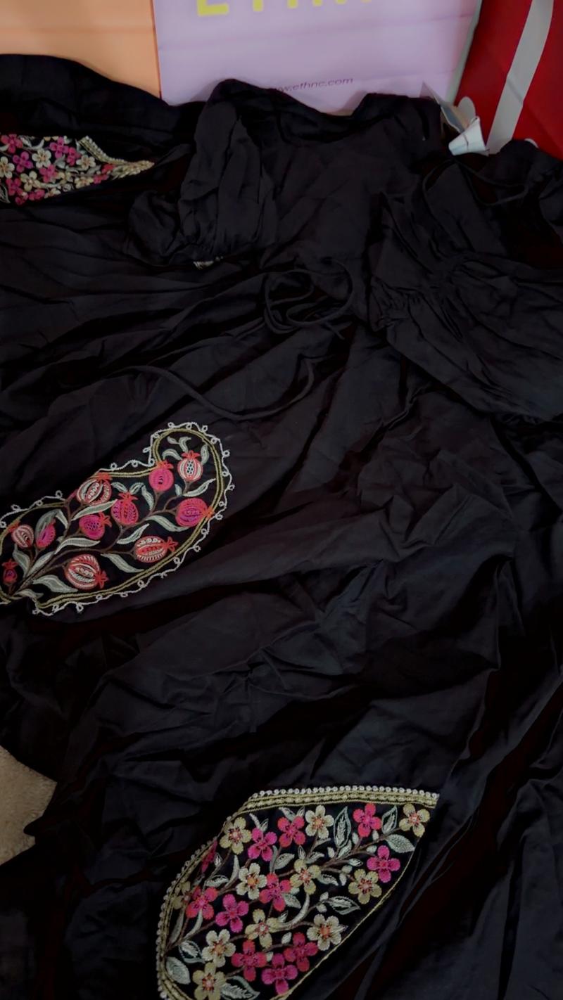 Black lawn cotton maxi 