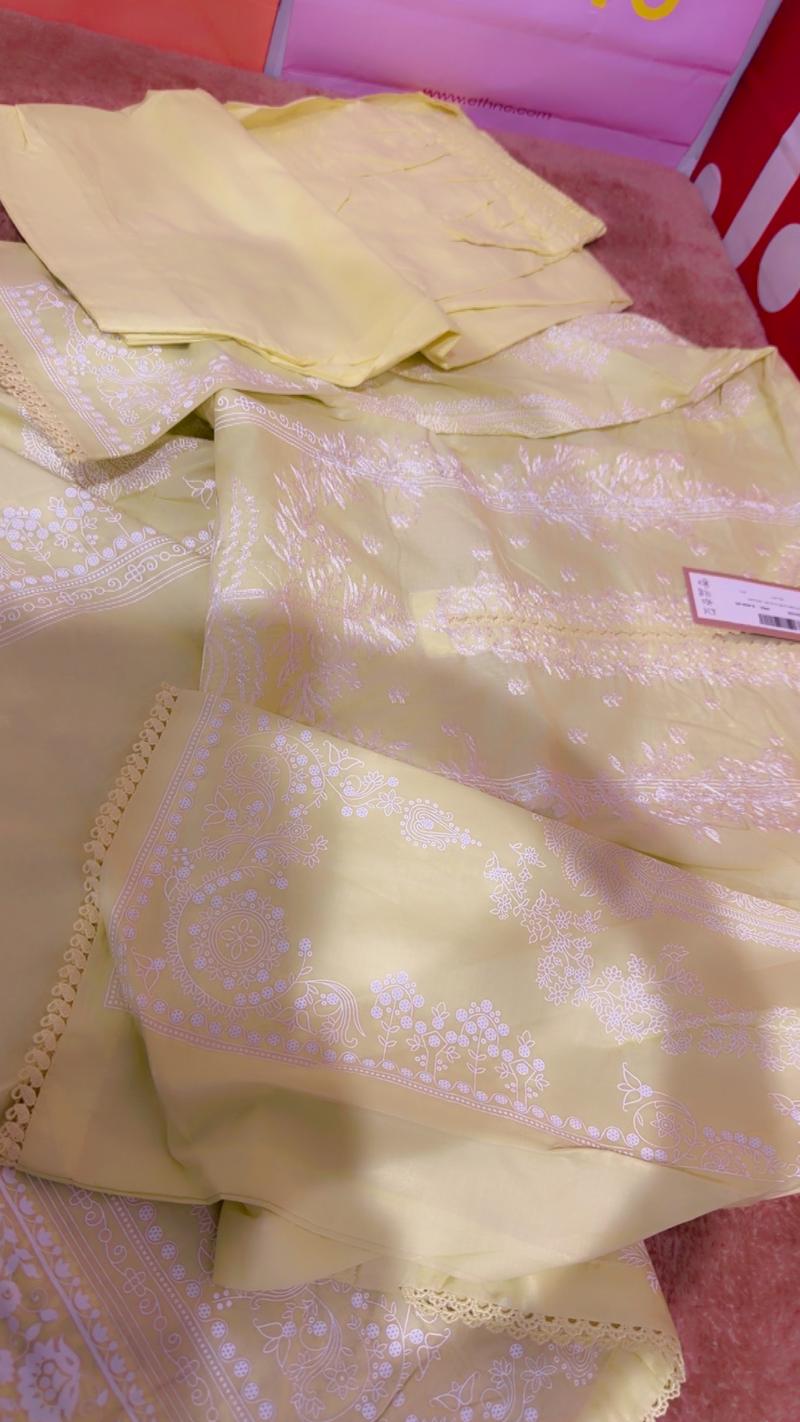 4950 lemon embroidery 2pc