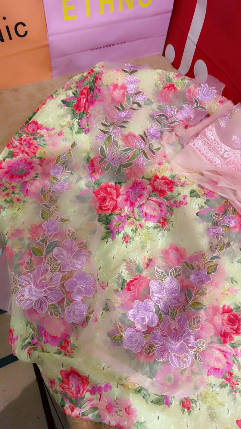 Ethnic 2pc chicken kari embroidery 