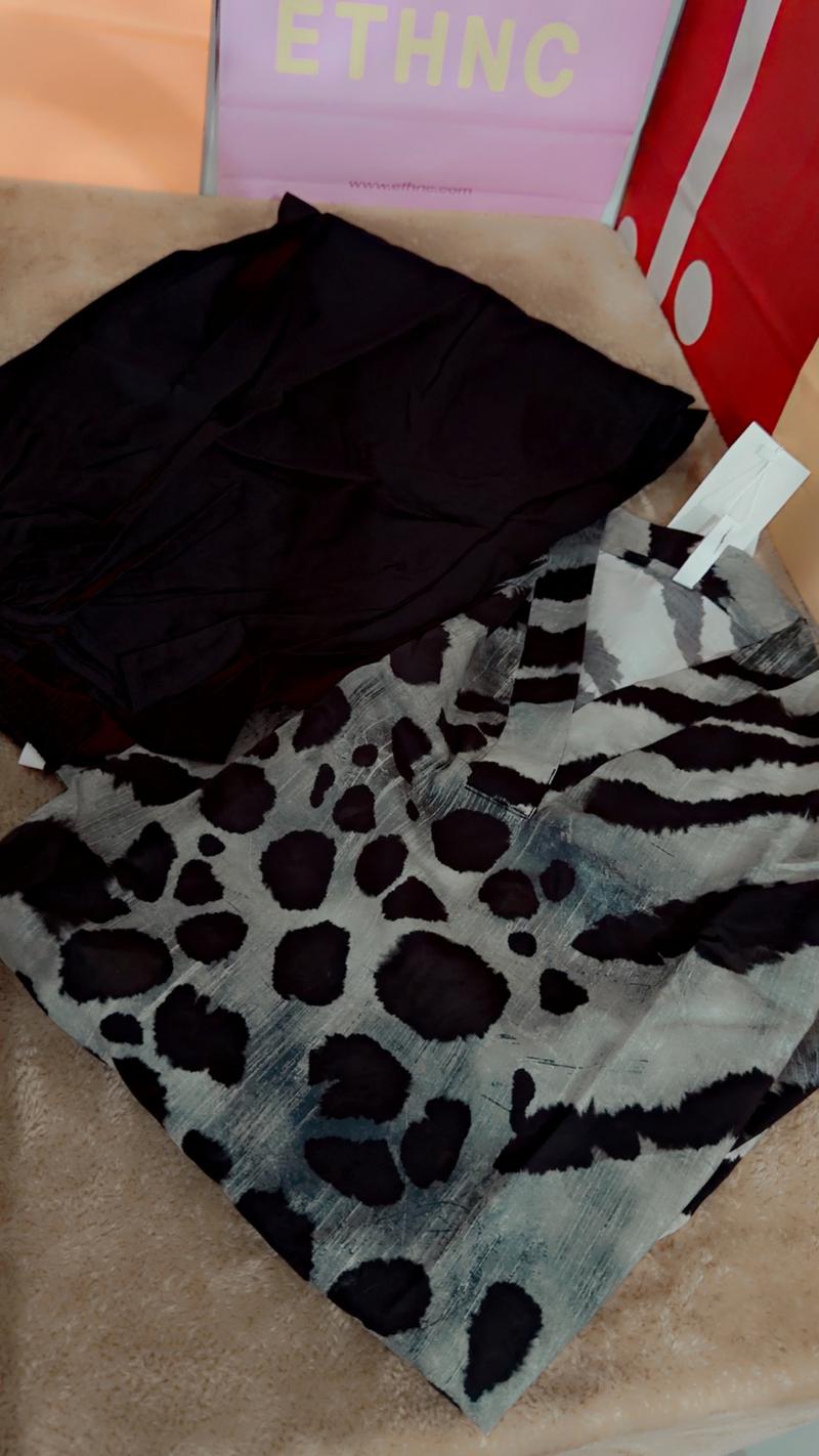 Ethnc balloon shalwar black 2pc lawn cotton 3500