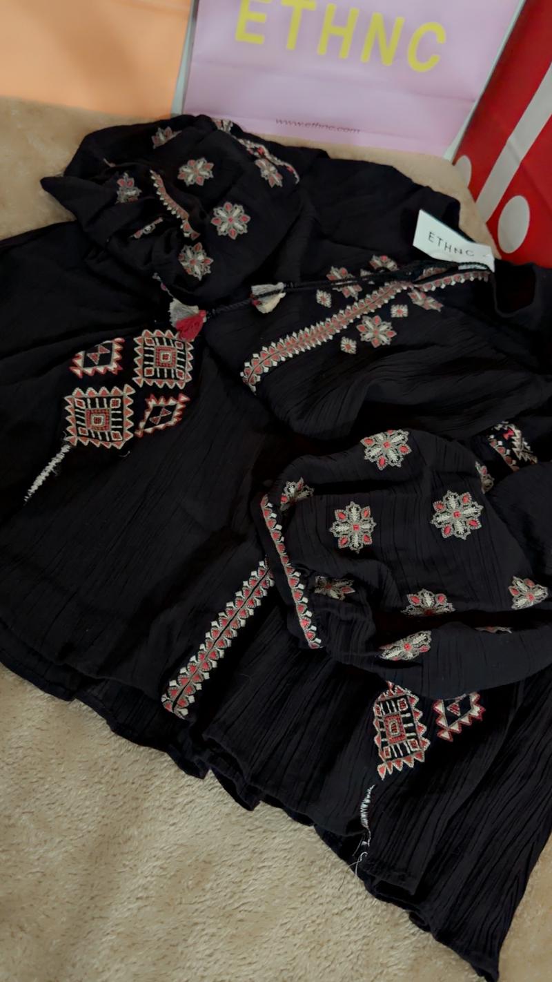 Ethnc b fresh long embroidery shirt 3950